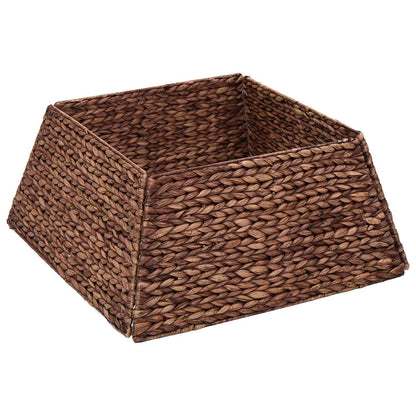 vidaXL Christmas Tree Collar Square Brown 50 x 50 x 25 cm