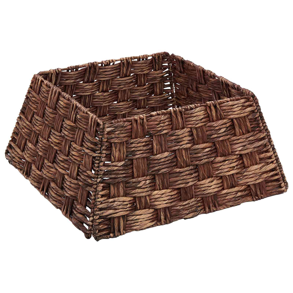 vidaXL Christmas Tree Collar Square Brown Wash 70 x 70 x 28 cm
