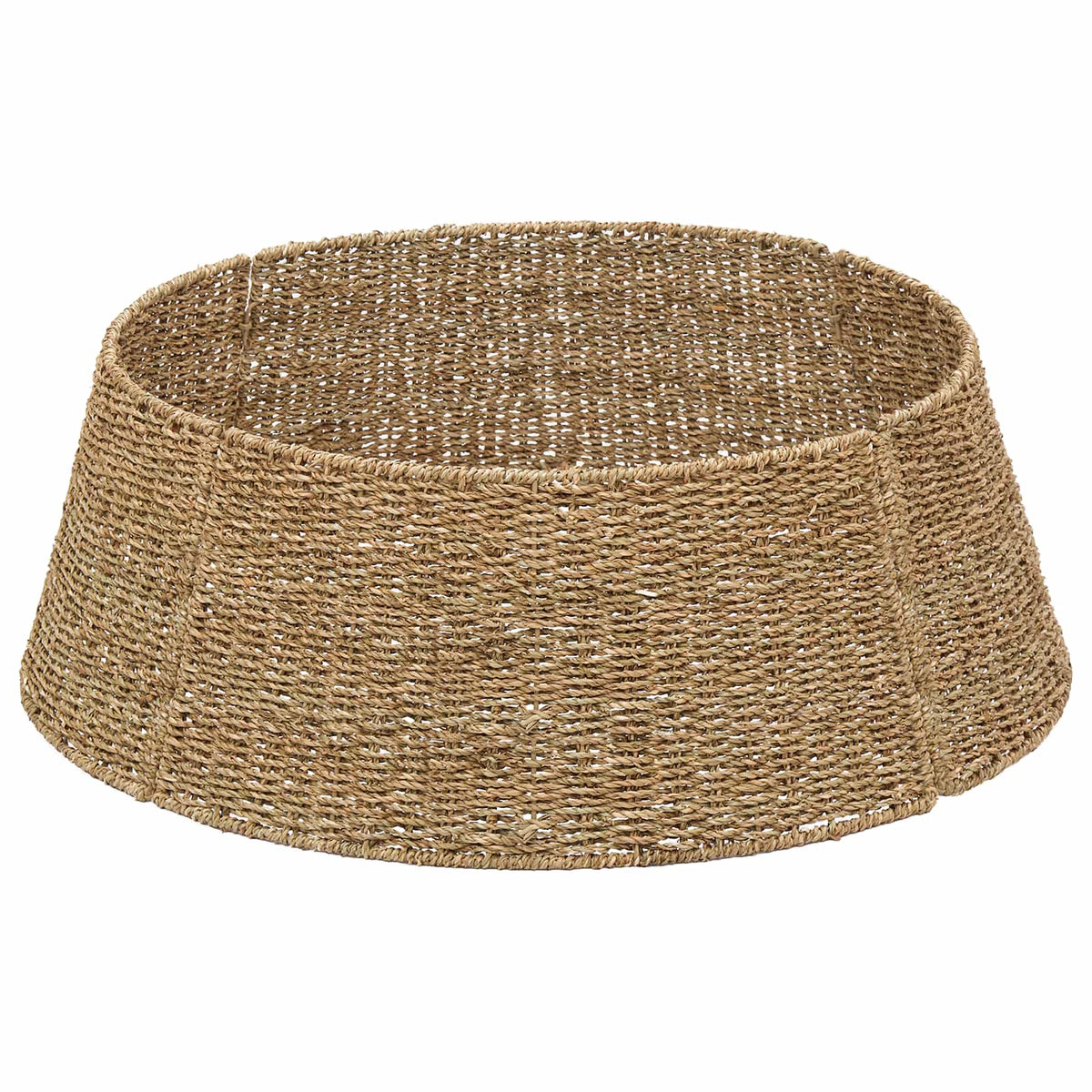 vidaXL Christmas Tree Collar Round Natural Dia. 45 x 22 cm Seagrass