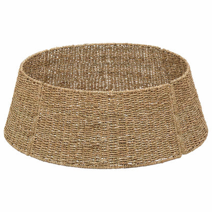 vidaXL Christmas Tree Collar Round Natural Dia. 45 x 22 cm Seagrass