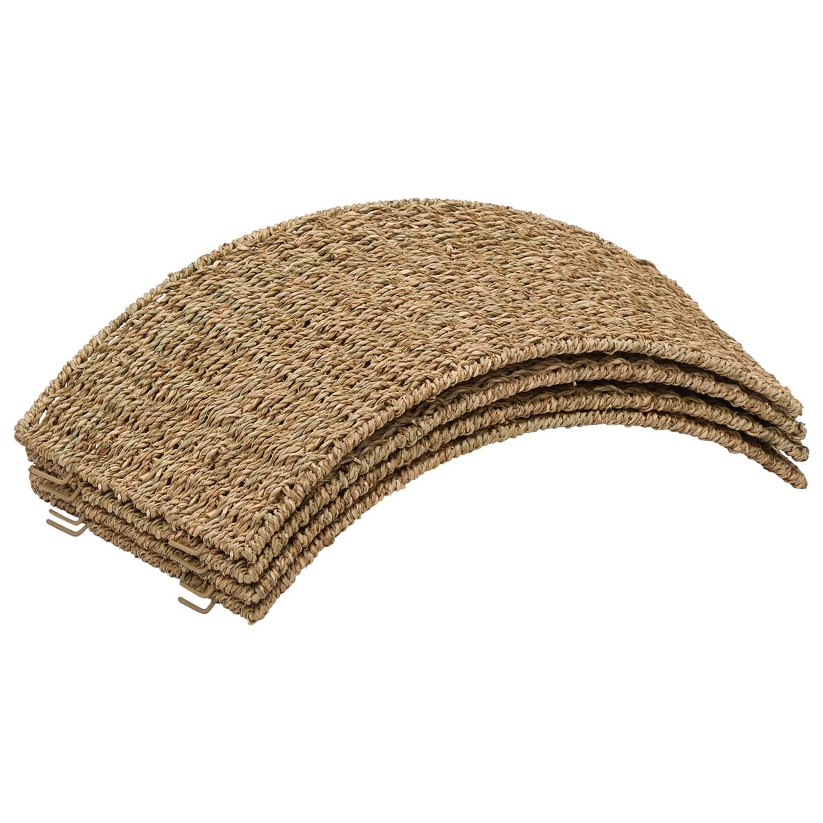 vidaXL Christmas Tree Collar Round Natural Dia. 45 x 22 cm Seagrass