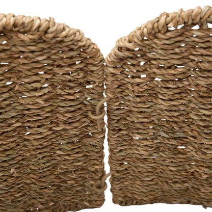 vidaXL Christmas Tree Collar Round Natural Dia. 60 x 22 cm Seagrass