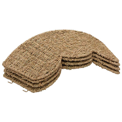vidaXL Christmas Tree Collar Round Natural Dia. 60 x 22 cm Seagrass