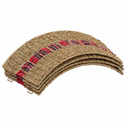 vidaXL Christmas Tree Collar Round Natural Dia. 105 x 28 cm Seagrass