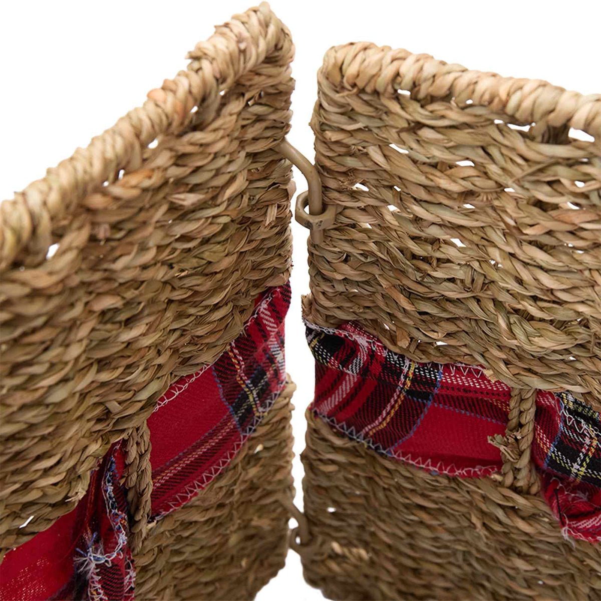 vidaXL Christmas Tree Collar Square Natural 50 x 50 x 25 cm Seagrass