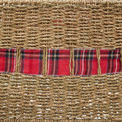vidaXL Christmas Tree Collar Square Natural 60 x 60 x 28 cm Seagrass