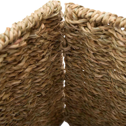 vidaXL Christmas Tree Collar Square Natural 60 x 60 x 28 cm Seagrass
