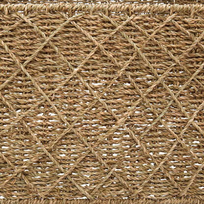 vidaXL Christmas Tree Collar Square Natural 60 x 60 x 28 cm Seagrass