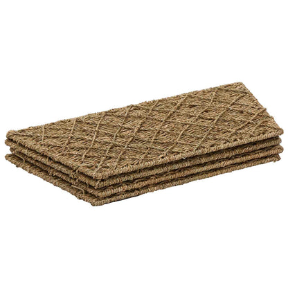 vidaXL Christmas Tree Collar Square Natural 60 x 60 x 28 cm Seagrass