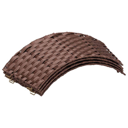 vidaXL Christmas Tree Collar Round Dark Brown Dia. 75 x 25 cm