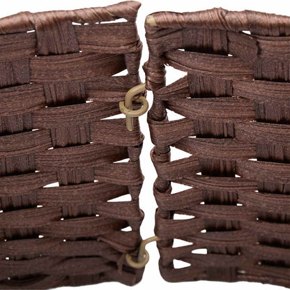 vidaXL Christmas Tree Collar Round Dark Brown Dia. 90 x 28 cm