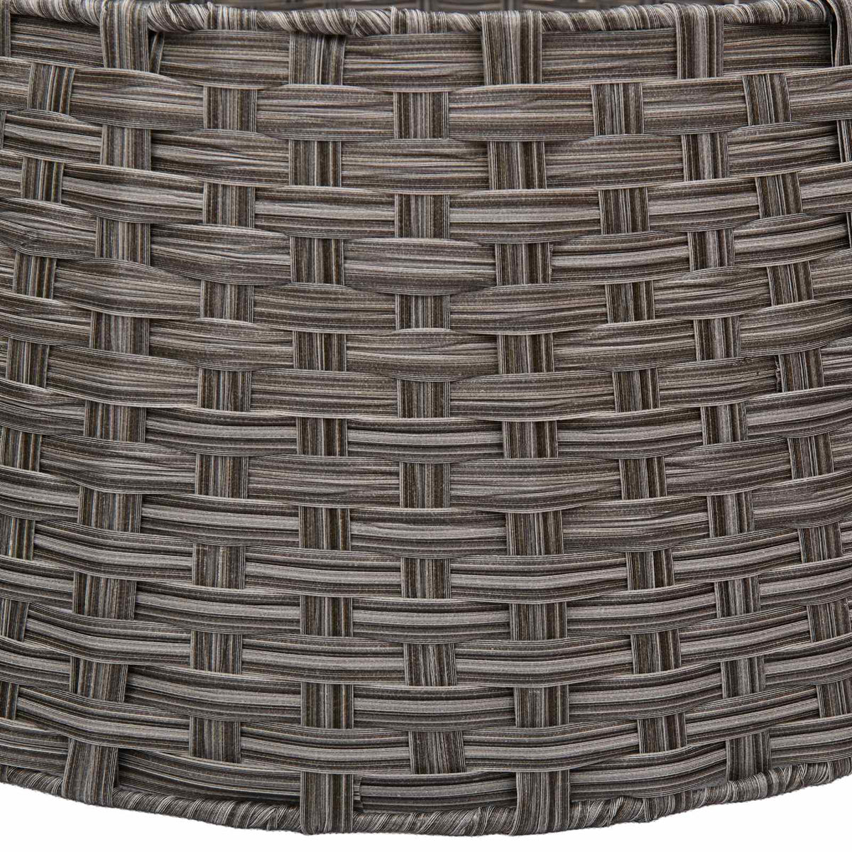 vidaXL Christmas Tree Collar Round Grey Dia. 90 x 28 cm Poly Rattan