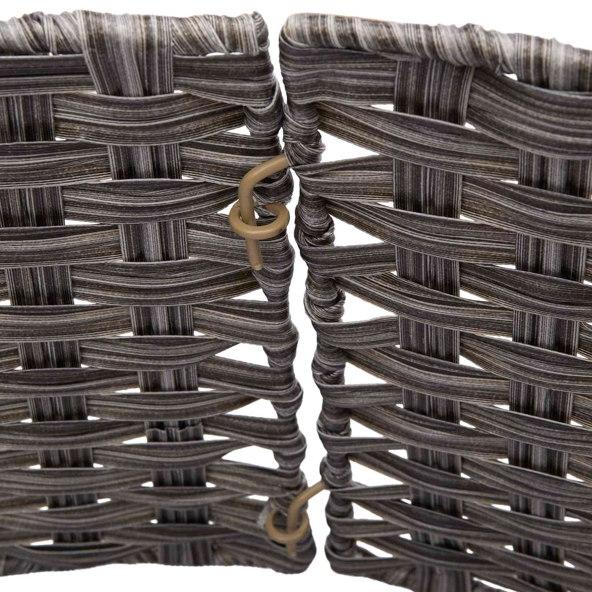 vidaXL Christmas Tree Collar Round Grey Dia. 105 x 28 cm Poly Rattan