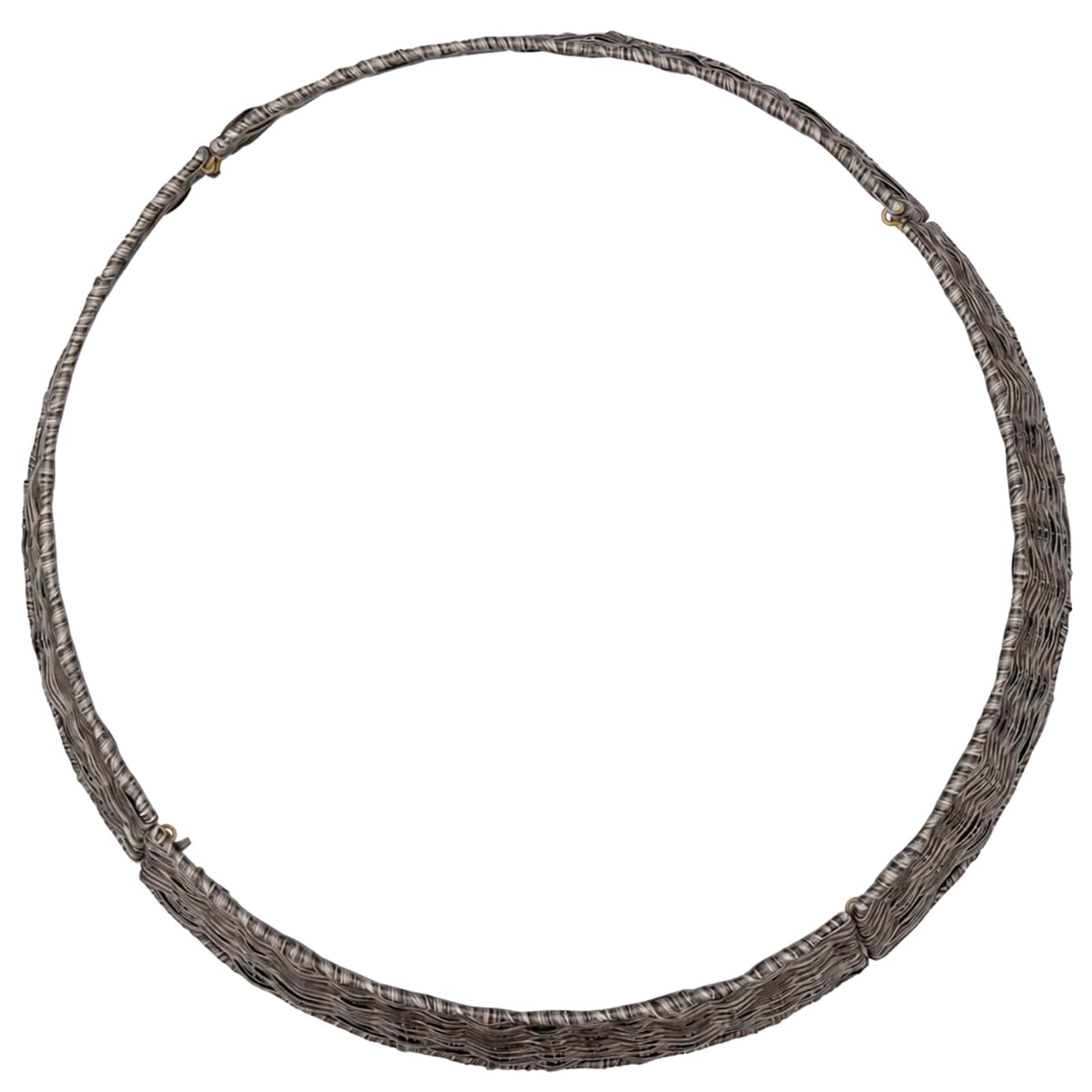 vidaXL Christmas Tree Collar Round Grey Dia. 105 x 28 cm Poly Rattan