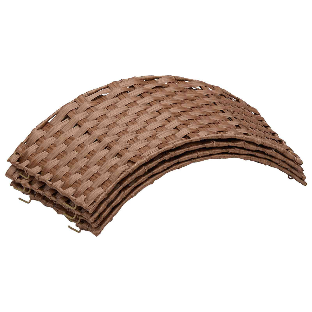 vidaXL Christmas Tree Collar Round Light Brown Dia. 105 x 28 cm