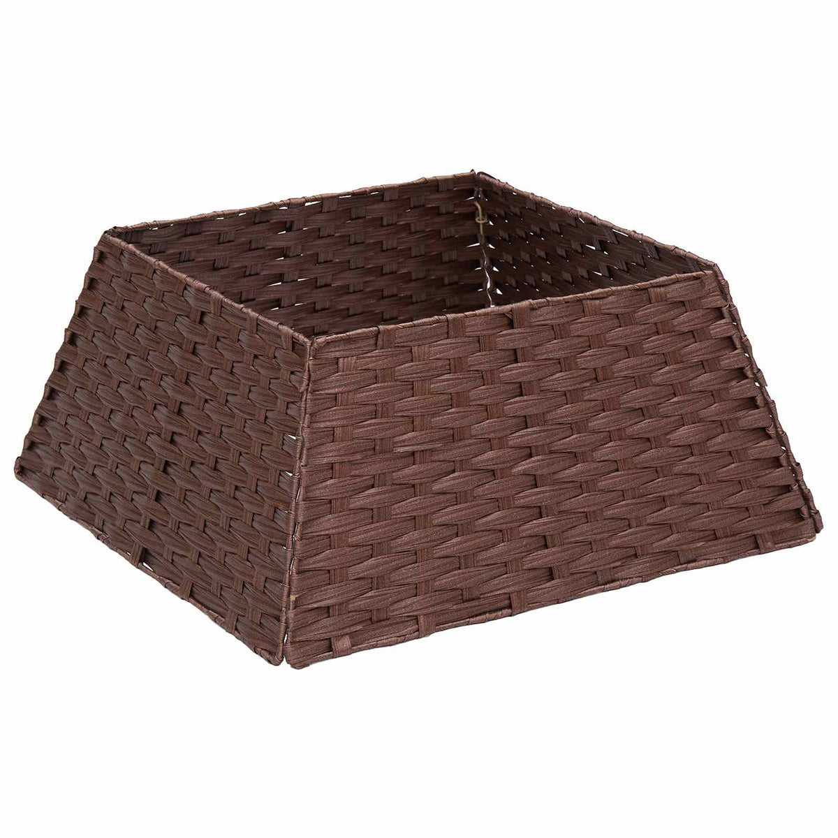 vidaXL Christmas Tree Collar Square Dark Brown 50 x 50 x 25 cm