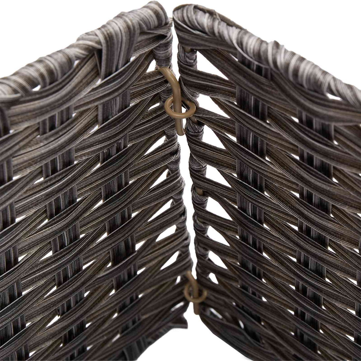 vidaXL Christmas Tree Collar Square Grey 60 x 60 x 28 cm Poly Rattan