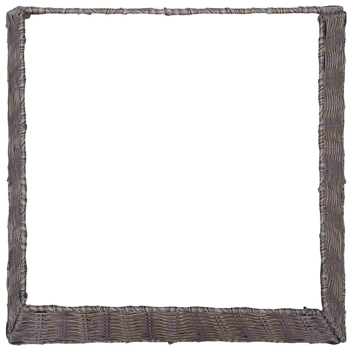 vidaXL Christmas Tree Collar Square Grey 60 x 60 x 28 cm Poly Rattan