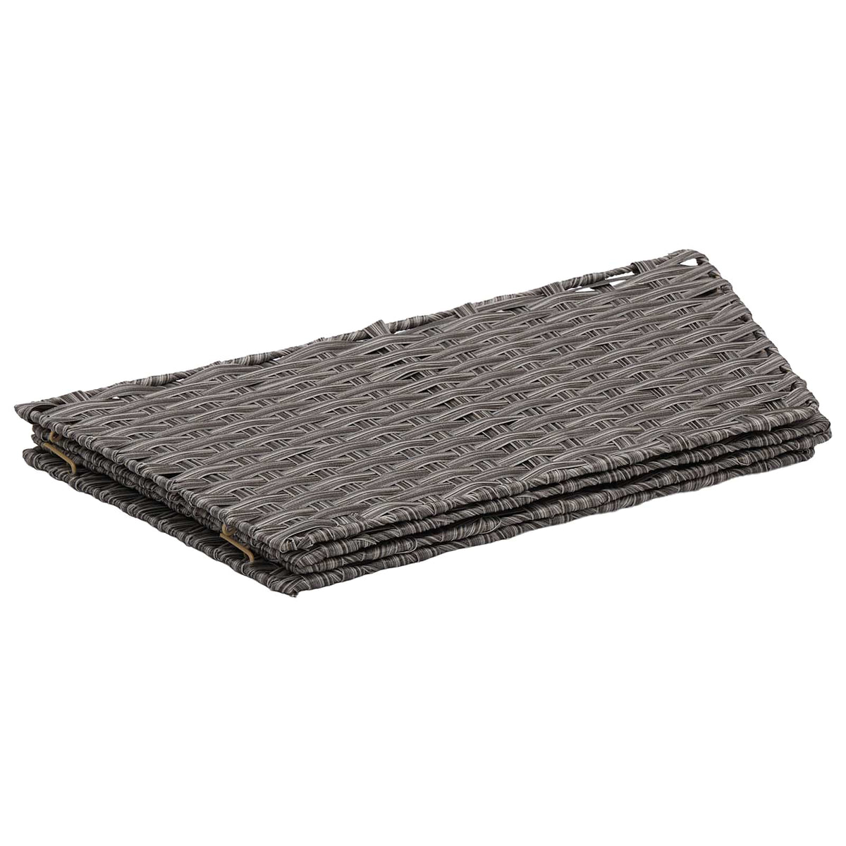 vidaXL Christmas Tree Collar Square Grey 70 x 70 x 28 cm Poly Rattan