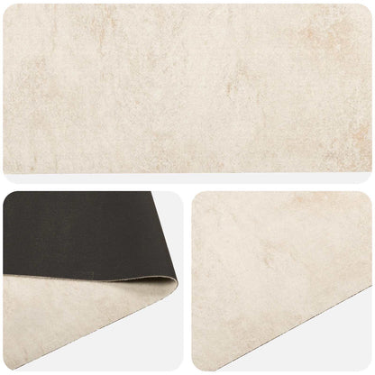 vidaXL Kitchen Rug Cream Concrete 150 x 45 cm 100% Polyamide Washable