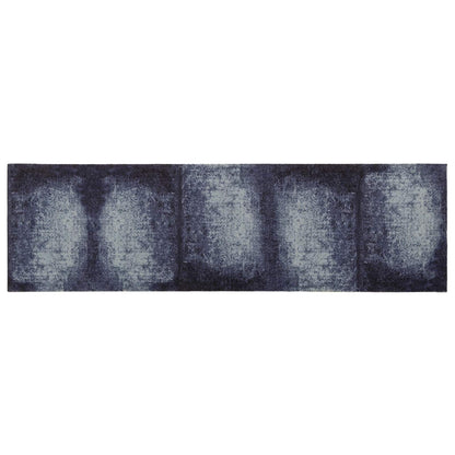 vidaXL Kitchen Rug Blue Shade 150 x 45 cm 100% Polyamide Washable