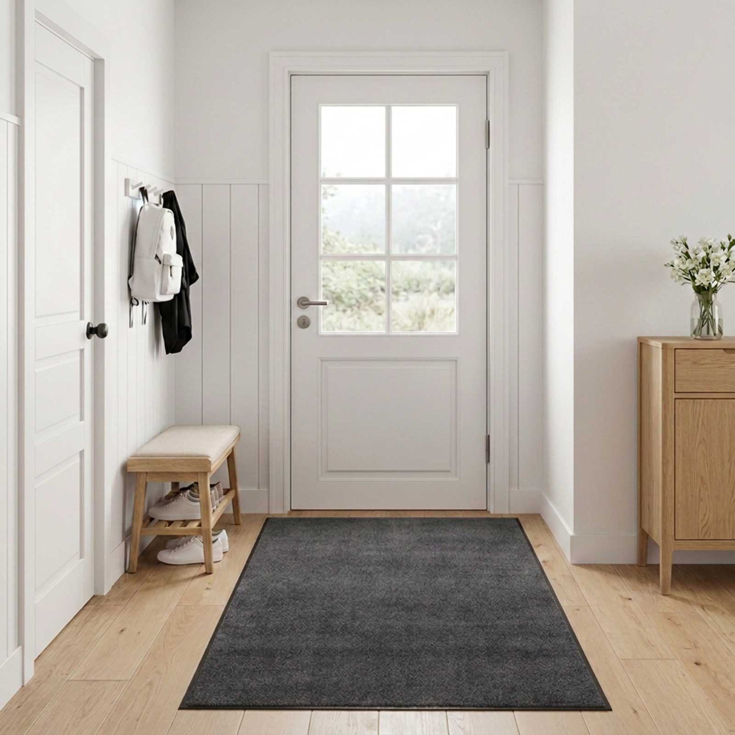 vidaXL Doormat Light Grey 250 x 120 cm 100% Polyamide