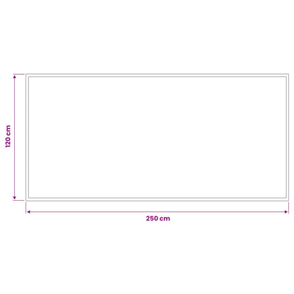 vidaXL Doormat Light Grey 250 x 120 cm 100% Polyamide