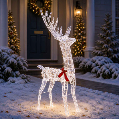 vidaXL 3D Christmas Reindeer LOVIISA 300 LEDs Cold White