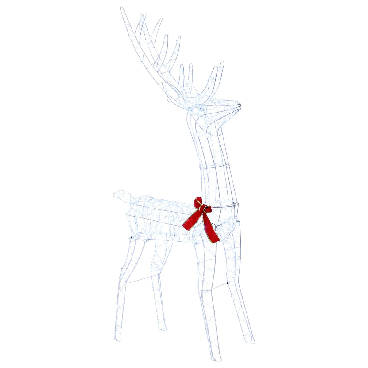 vidaXL 3D Christmas Reindeer LOVIISA 300 LEDs Cold White