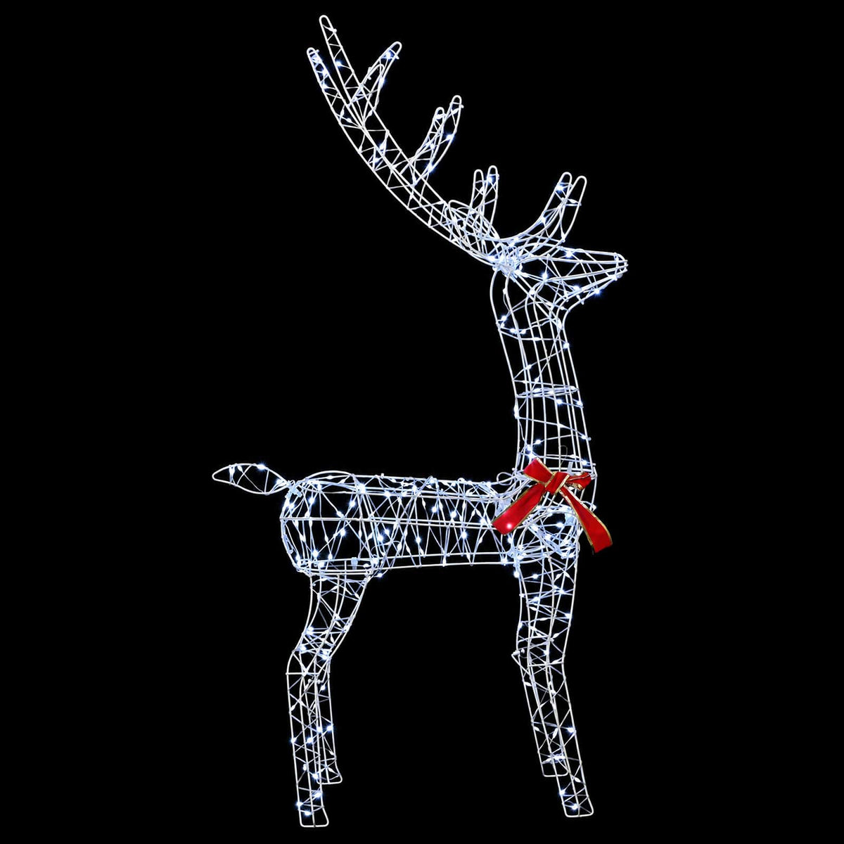 vidaXL 3D Christmas Reindeer LOVIISA 300 LEDs Cold White