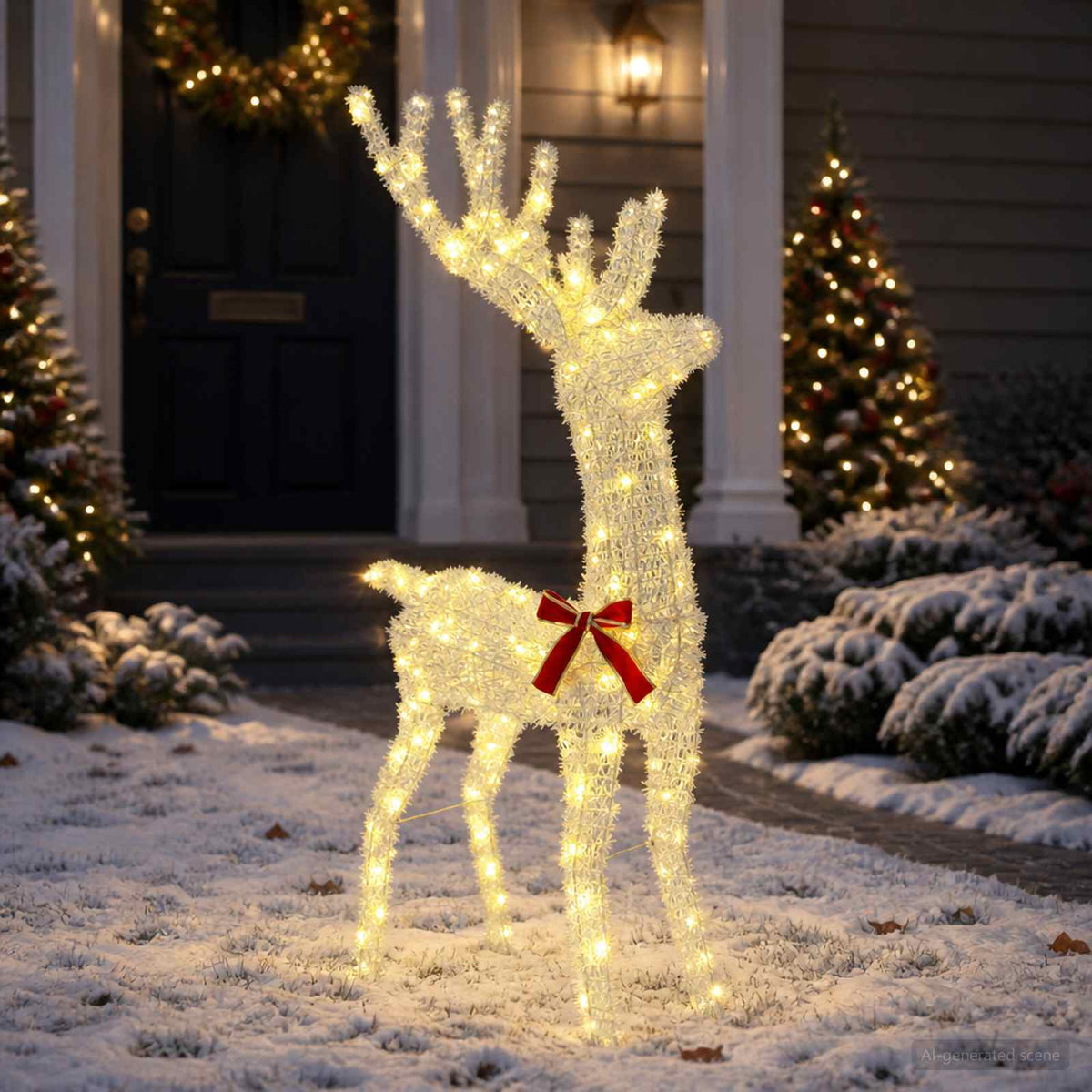 vidaXL 3D Christmas Reindeer LOVIISA 140 LEDs Warm White