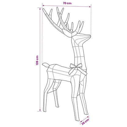 vidaXL 3D Christmas Reindeer LOVIISA 140 LEDs Warm White