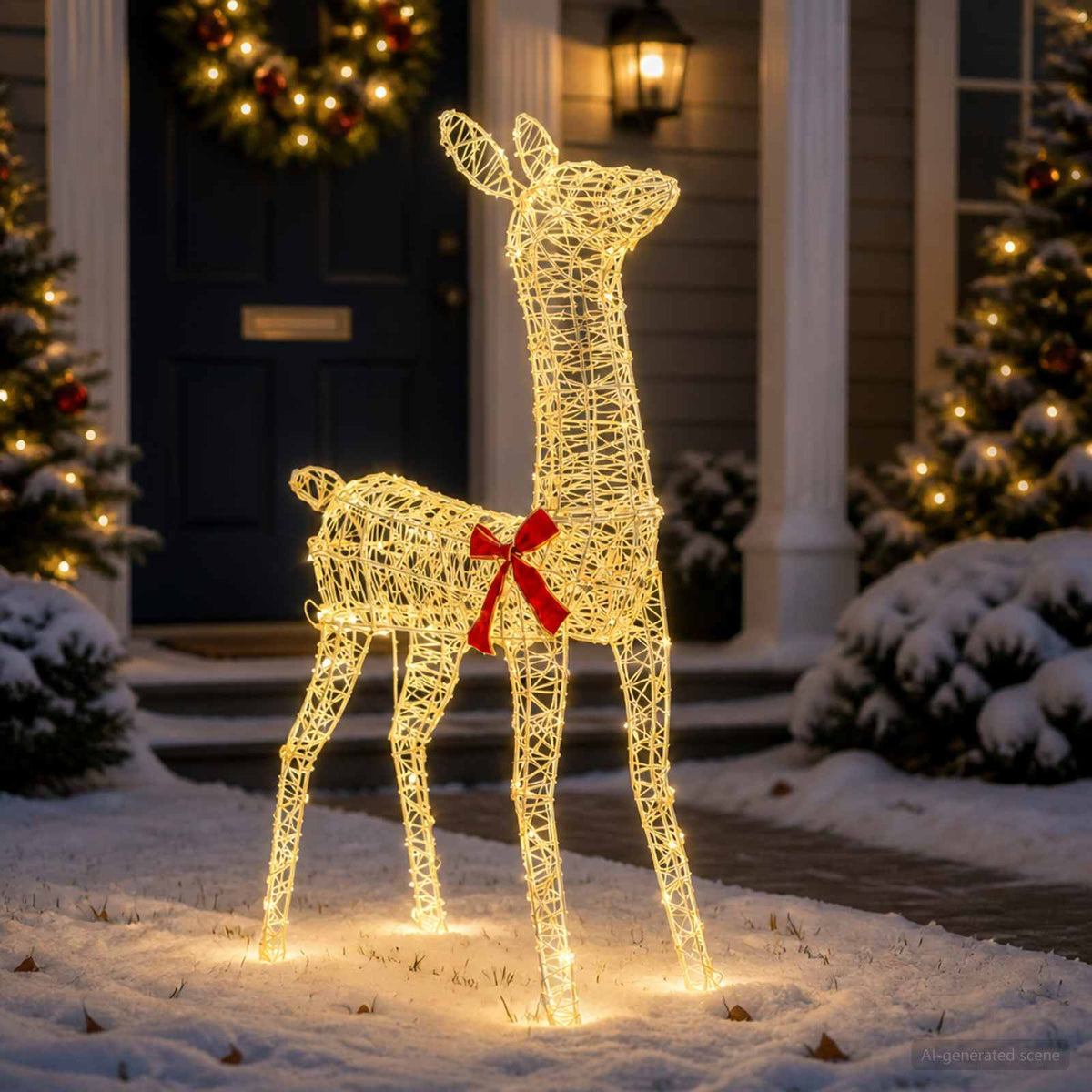 vidaXL 3D Christmas Reindeer LOVIISA 110 LEDs Warm White