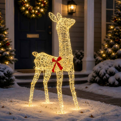vidaXL 3D Christmas Reindeer LOVIISA 110 LEDs Warm White