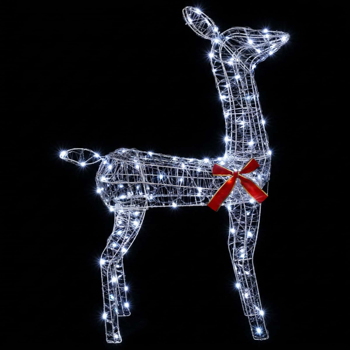 vidaXL 3D Christmas Reindeer LOVIISA 110 LEDs Cold White