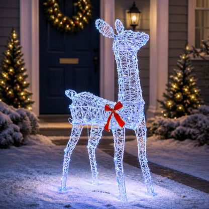 vidaXL 3D Christmas Reindeer LOVIISA 110 LEDs Blue 70 x 26 x 100 cm