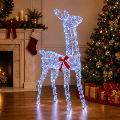 vidaXL 3D Christmas Reindeer LOVIISA 110 LEDs Blue 70 x 26 x 100 cm