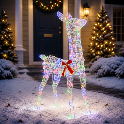 vidaXL 3D Christmas Reindeer LOVIISA 110 LEDs Multicolour