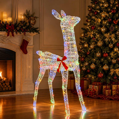vidaXL 3D Christmas Reindeer LOVIISA 110 LEDs Multicolour