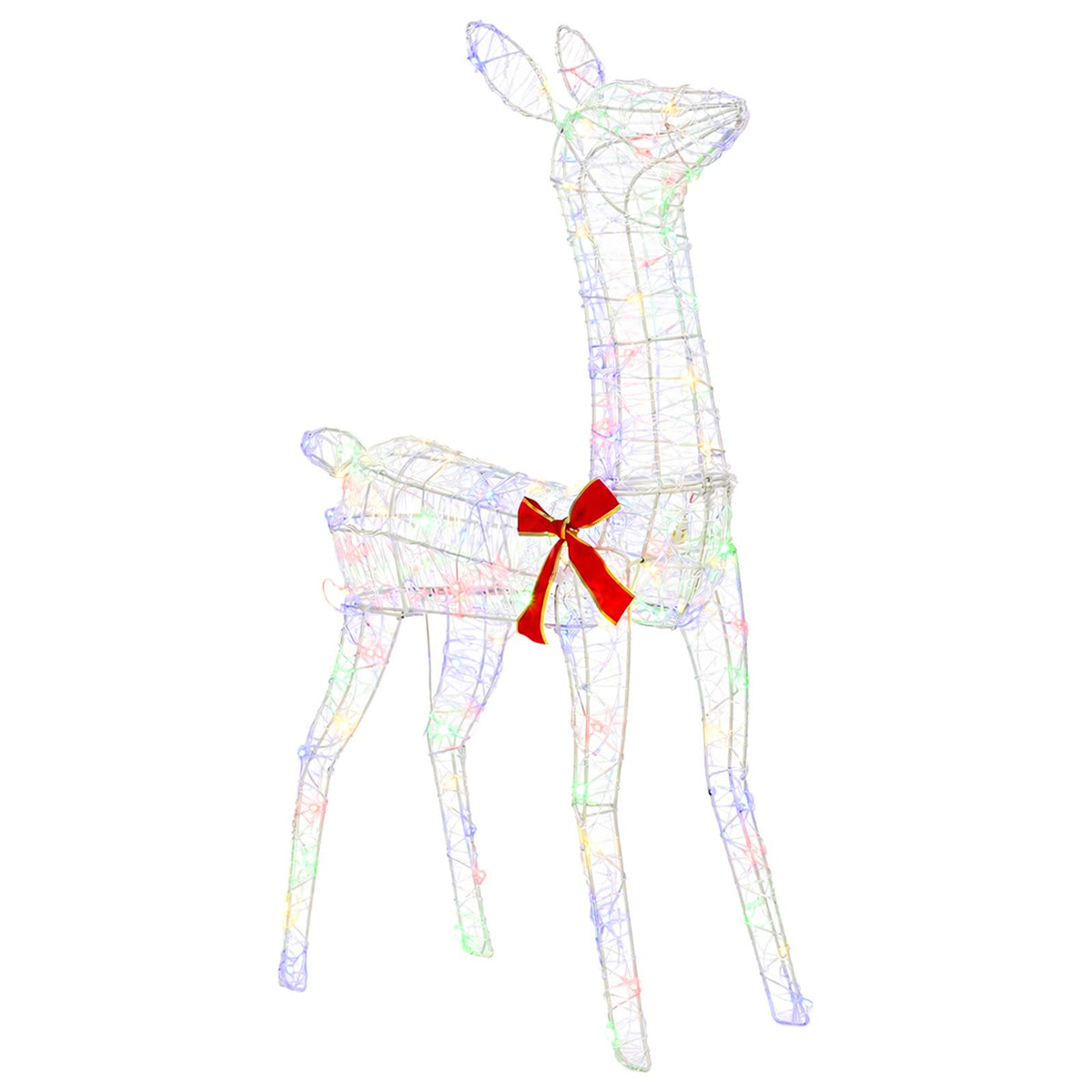 vidaXL 3D Christmas Reindeer LOVIISA 110 LEDs Multicolour