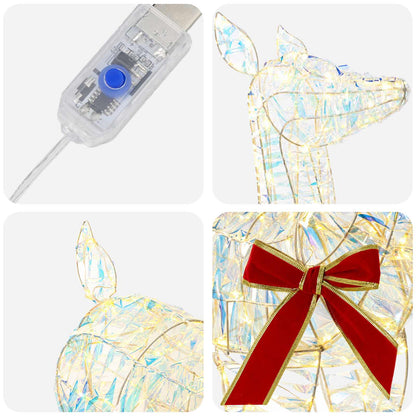 vidaXL 3D Christmas Reindeer LOVIISA 110 LEDs Warm White