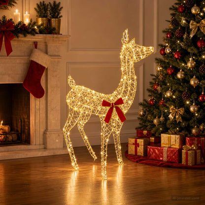vidaXL 3D Christmas Reindeer LOVIISA 110 LEDs Warm White