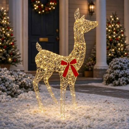 vidaXL 3D Christmas Reindeer LOVIISA 110 LEDs Warm White