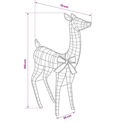 vidaXL 3D Christmas Reindeer LOVIISA 110 LEDs Warm White