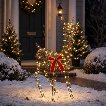 vidaXL 3D Christmas Reindeer LOVIISA 110 LEDs Warm White