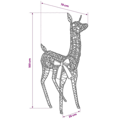 vidaXL 3D Christmas Reindeer LOVIISA 110 LEDs Warm White
