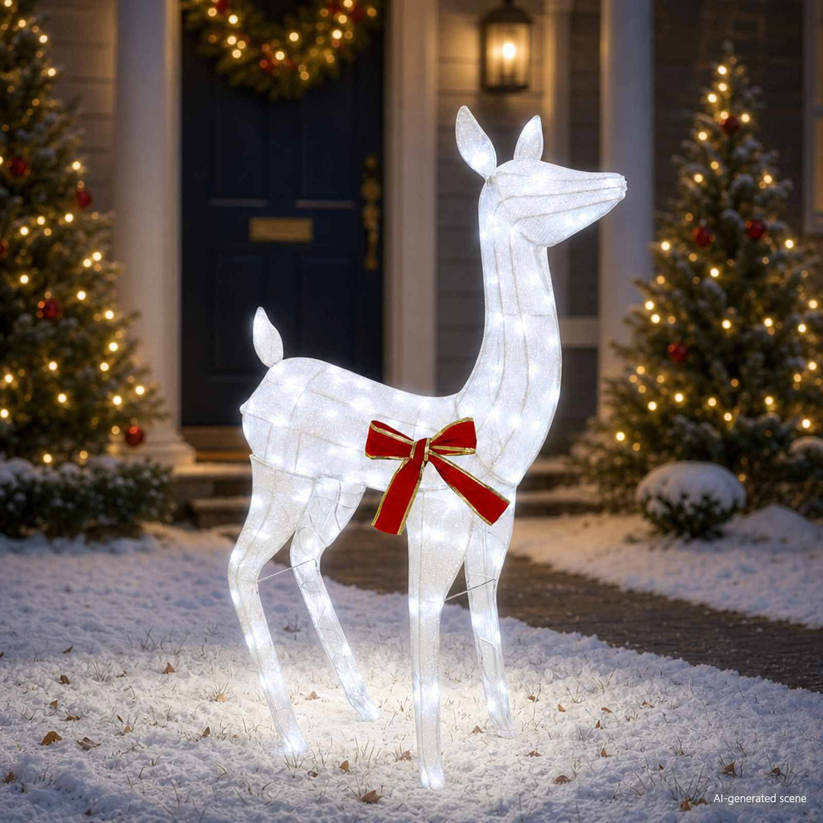 vidaXL 3D Christmas Reindeer LOVIISA 110 LEDs Cold White