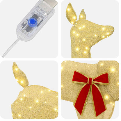vidaXL 3D Christmas Reindeer LOVIISA 110 LEDs Warm White