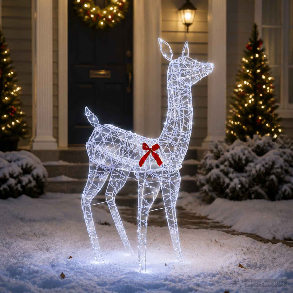 vidaXL 3D Christmas Reindeer LOVIISA 285 LEDs Cold White