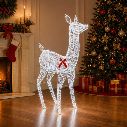 vidaXL 3D Christmas Reindeer LOVIISA 285 LEDs Cold White
